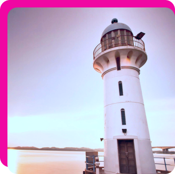 Lighthouse at sunset symbolising guidance and clarity