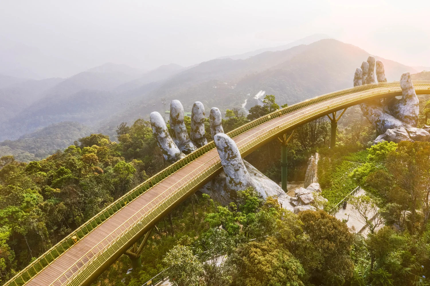 Hands holding a bridge — bridging the gap in your separation